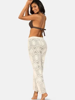 Ażurowe spodnie plażowe damskie Boho F234/641H