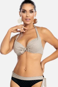 Beżowa góra stroju kąpielowego push-up FG11/811A