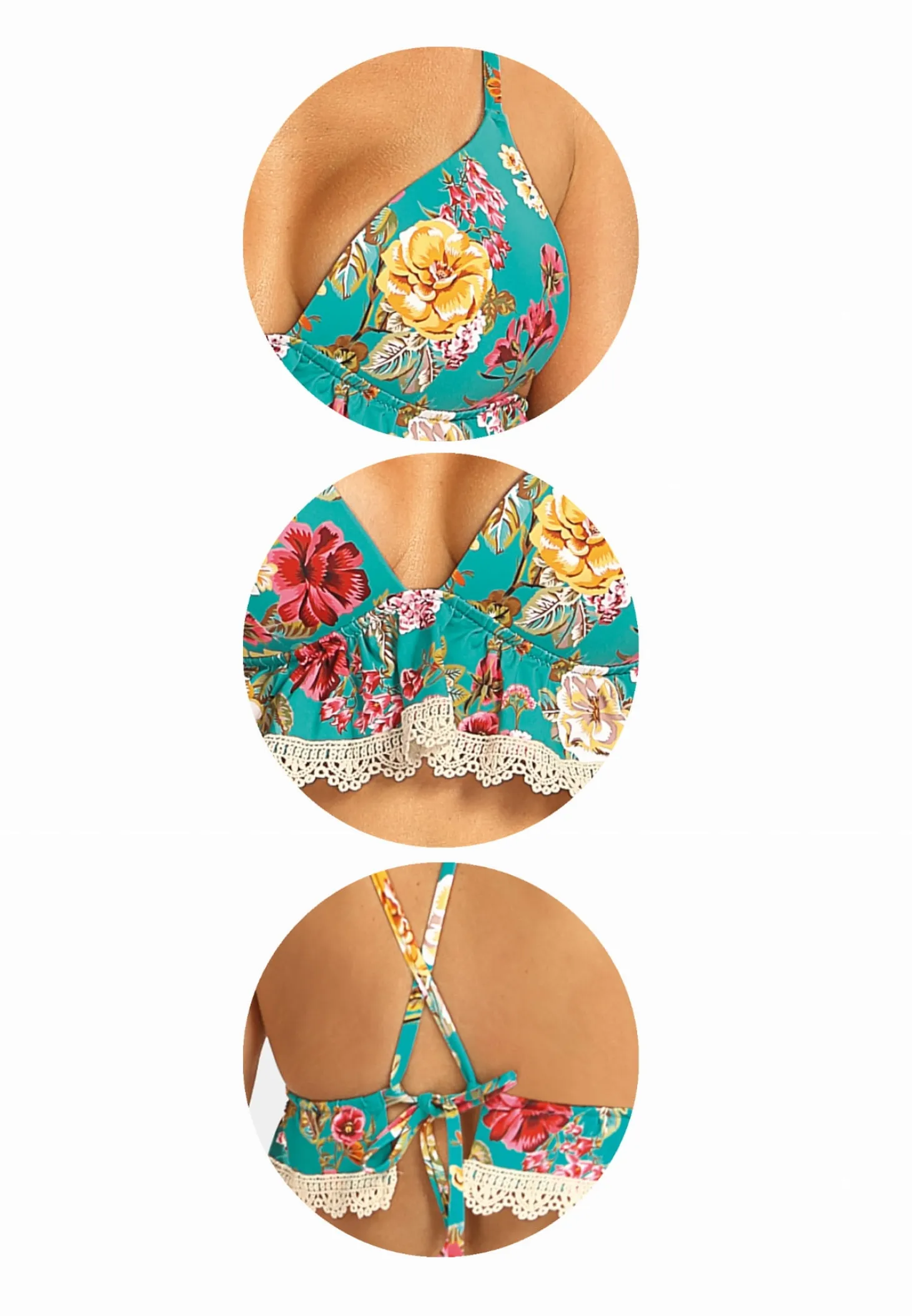 Biustonosz bikini FG161B/882 Półgorest z koronką