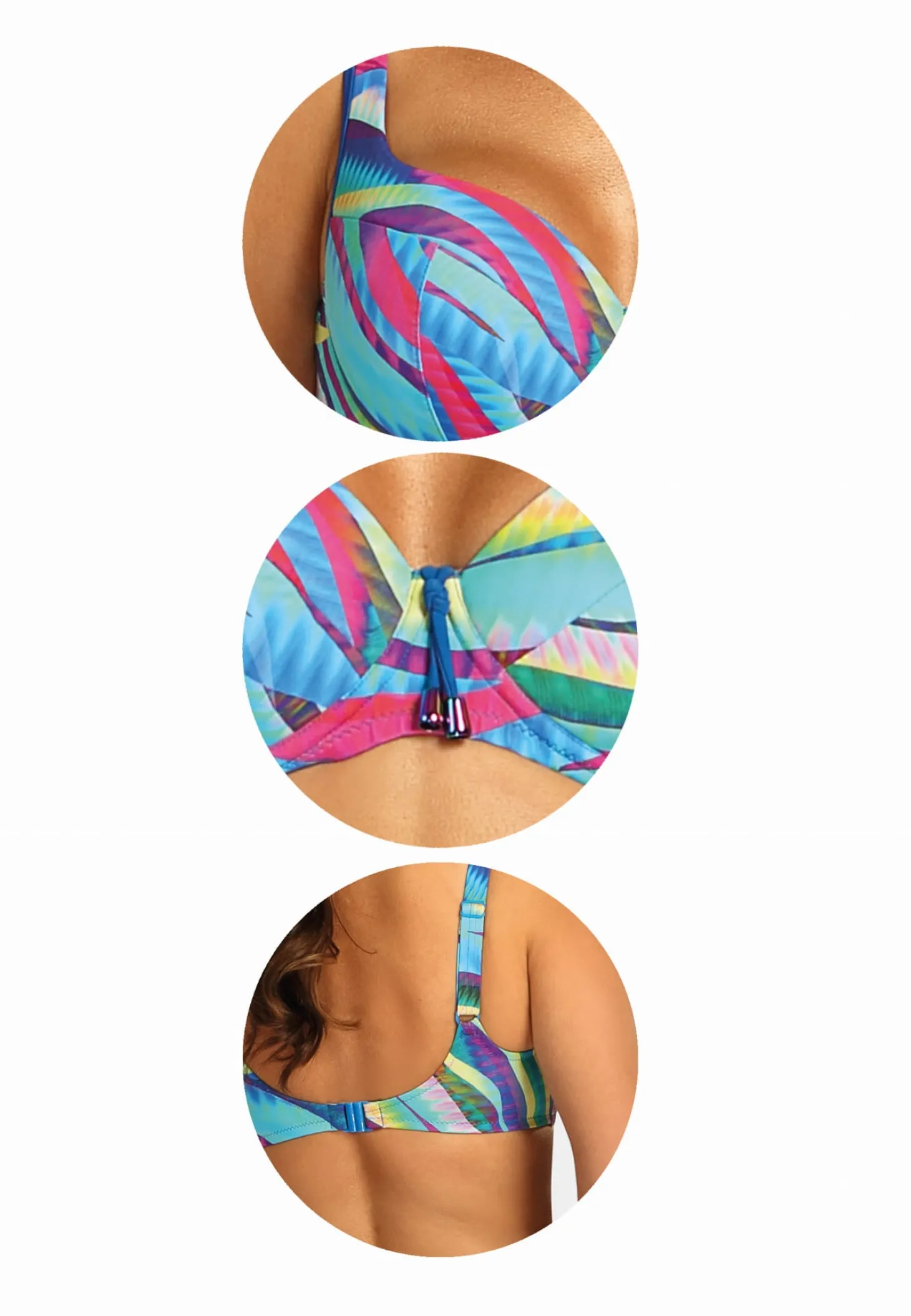 Biustonosz kąpielowy Plus Size print Wave FG04/881