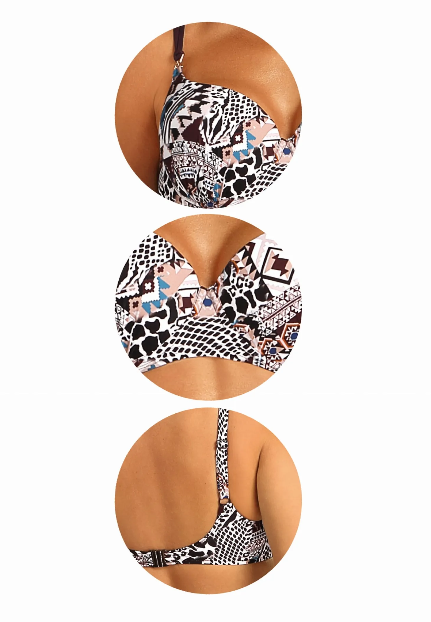 Biustonosz kąpielowy push-up w stylu Etno FG10/887