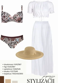 Biustonosz kąpielowy push-up w stylu Etno FG10/887