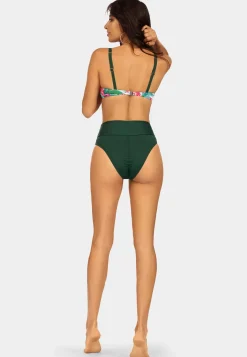 Biustonosz usztywniany push-up w kwiaty FG21H/862