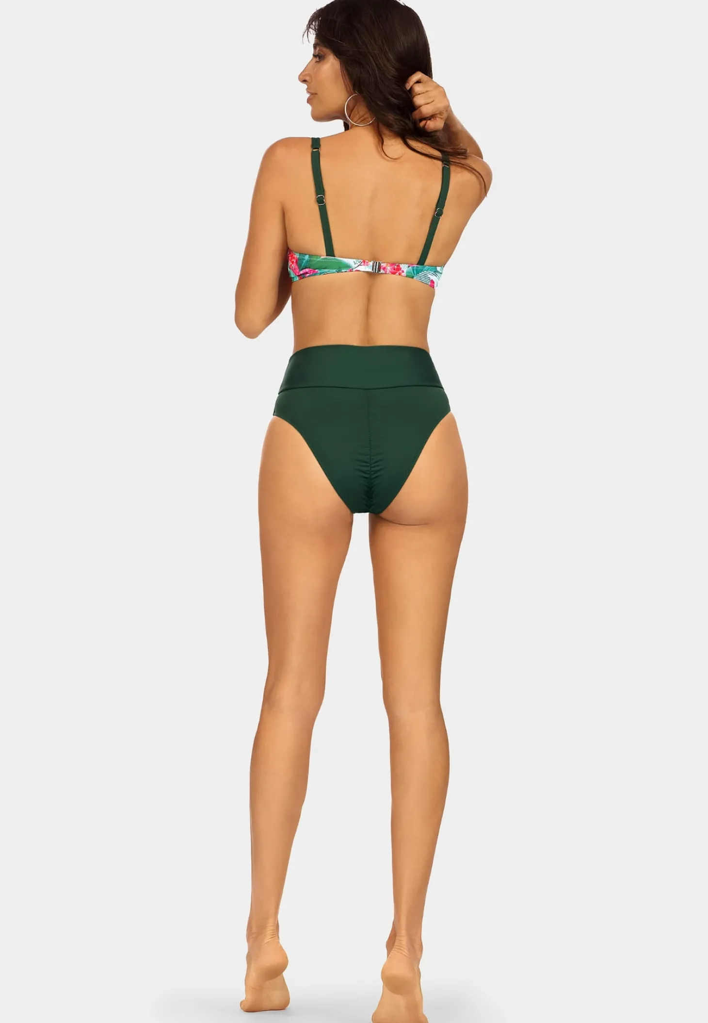 Biustonosz usztywniany push-up w kwiaty FG21H/862