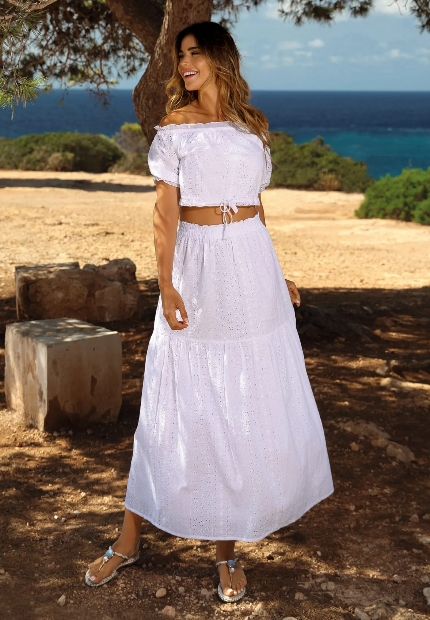 Bluzeczka haft | Hiszpanka Boho crop top F227/645