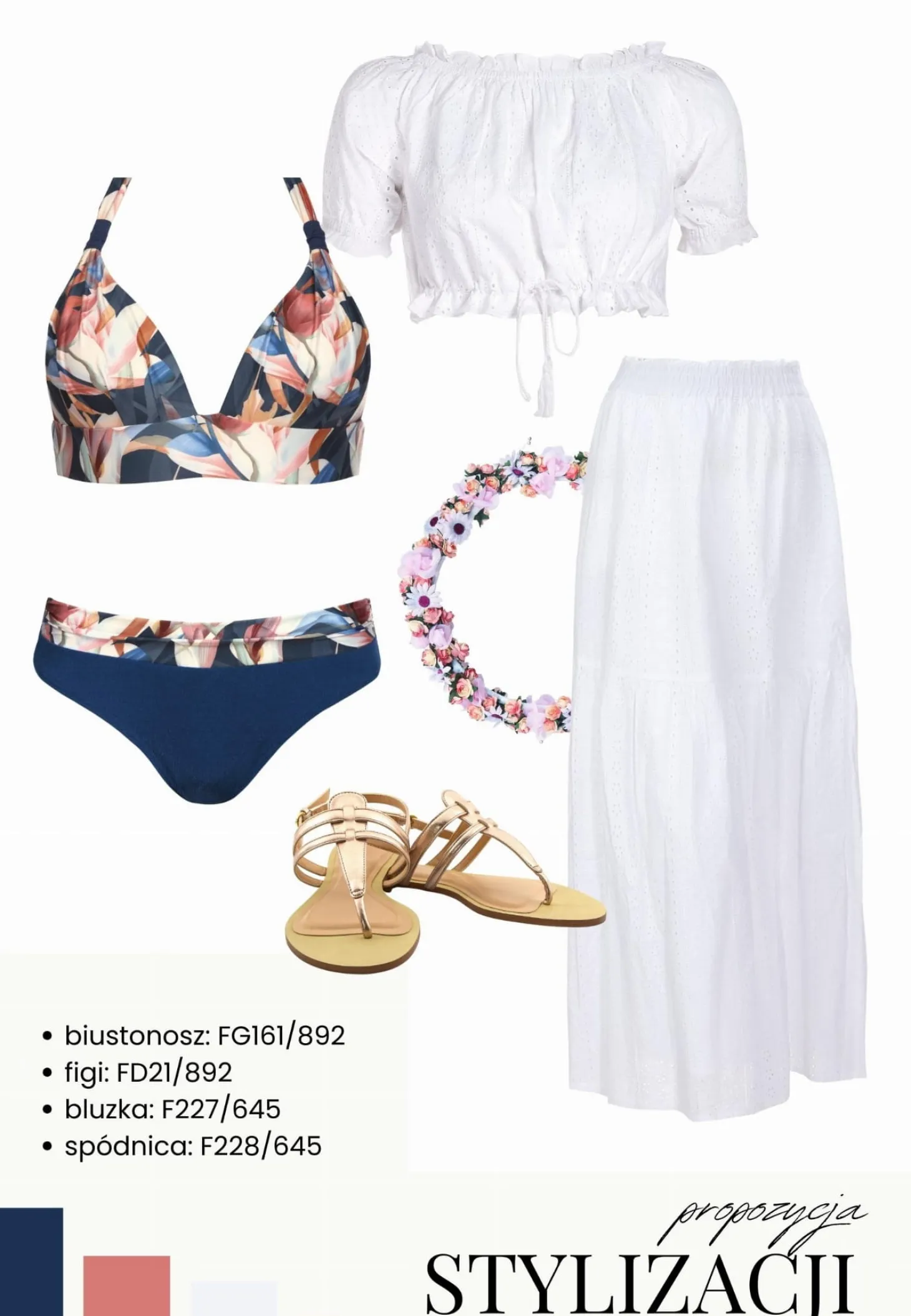 Bluzeczka haft | Hiszpanka Boho crop top F227/645