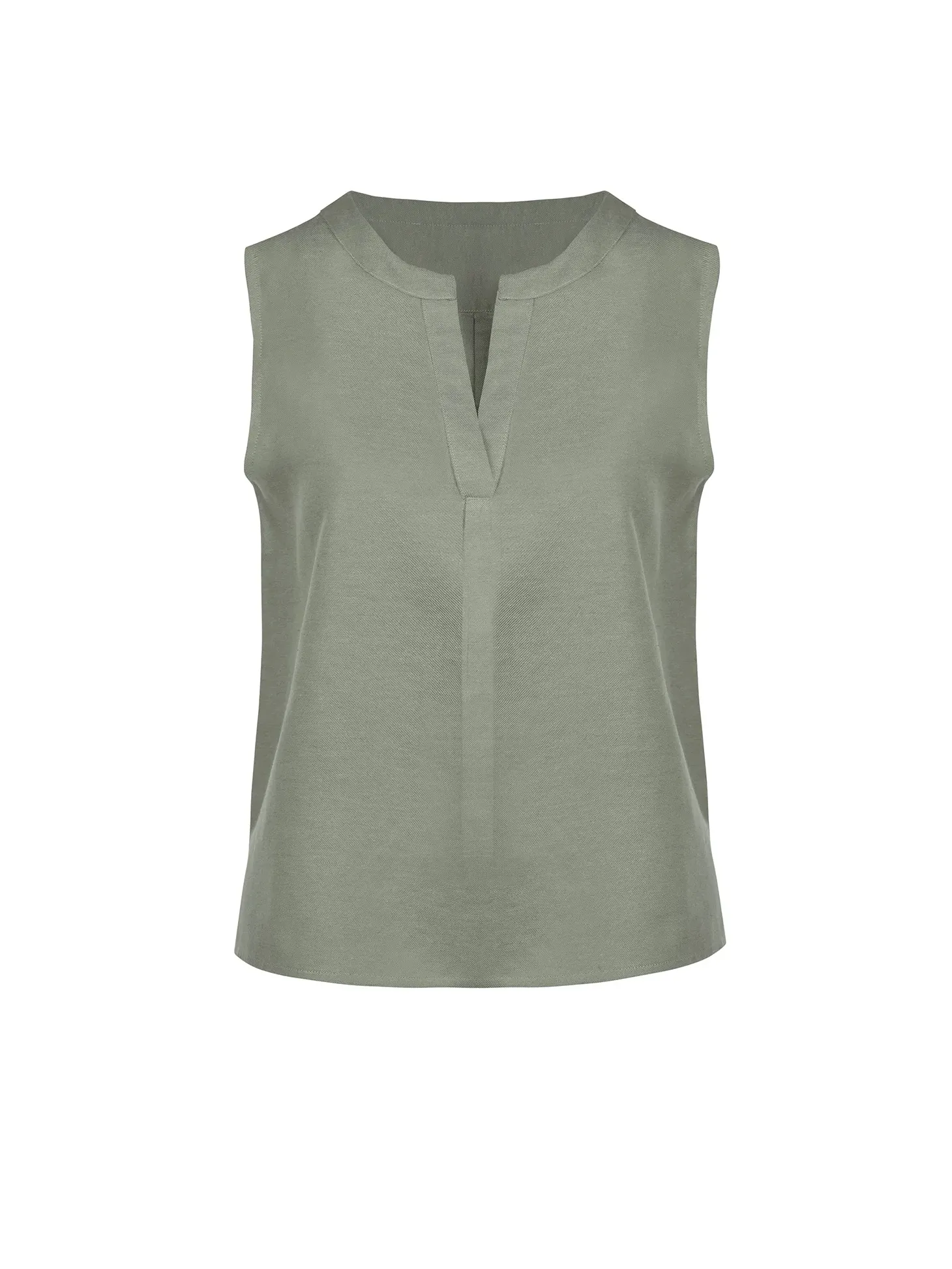 Bluzka damska bez rękawów dekolt V F248/857 khaki