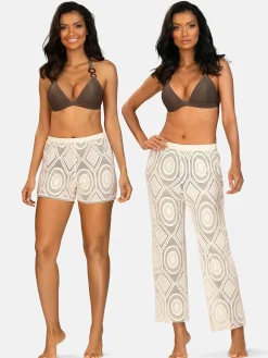 Brązowa wiązana góra od bikini push-up FG17B/926