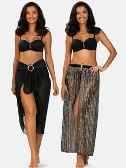 Czarna góra od bikini typu Bardotka p-up FG227/509