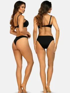 Czarna góra od bikini typu Bardotka p-up FG227/509