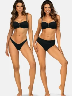 Czarna góra od bikini typu Bardotka p-up FG227/509