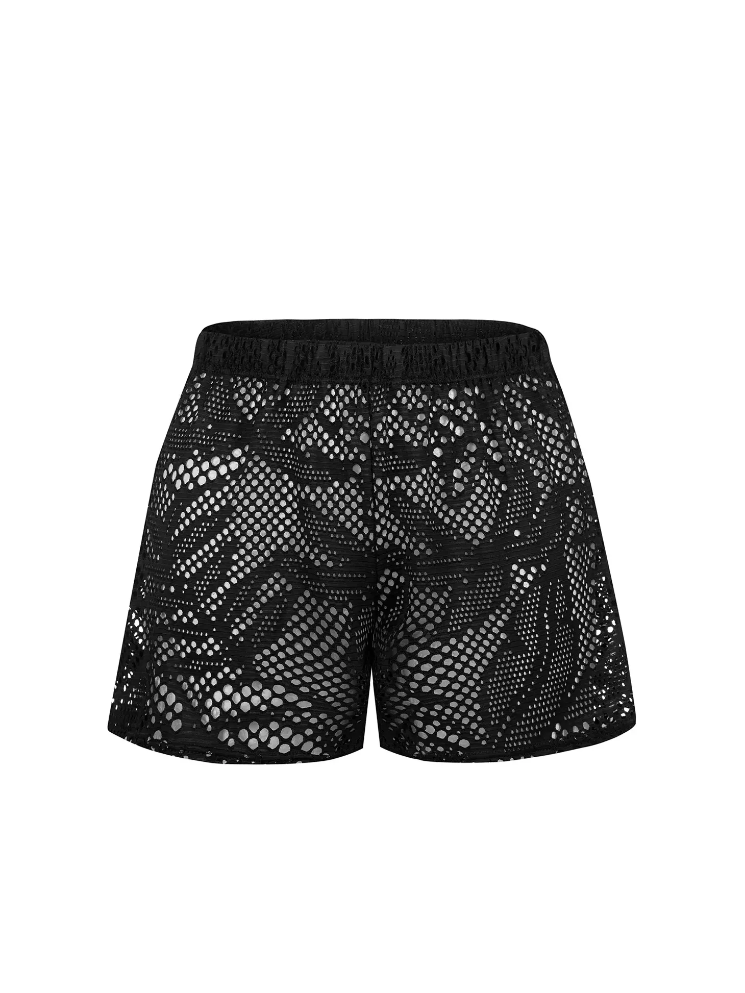 Czarne spodenki damskie Szorty na lato F124C/509H