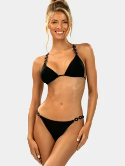 Czarne trójkątne bikini wiązane FL01C/509 komplet