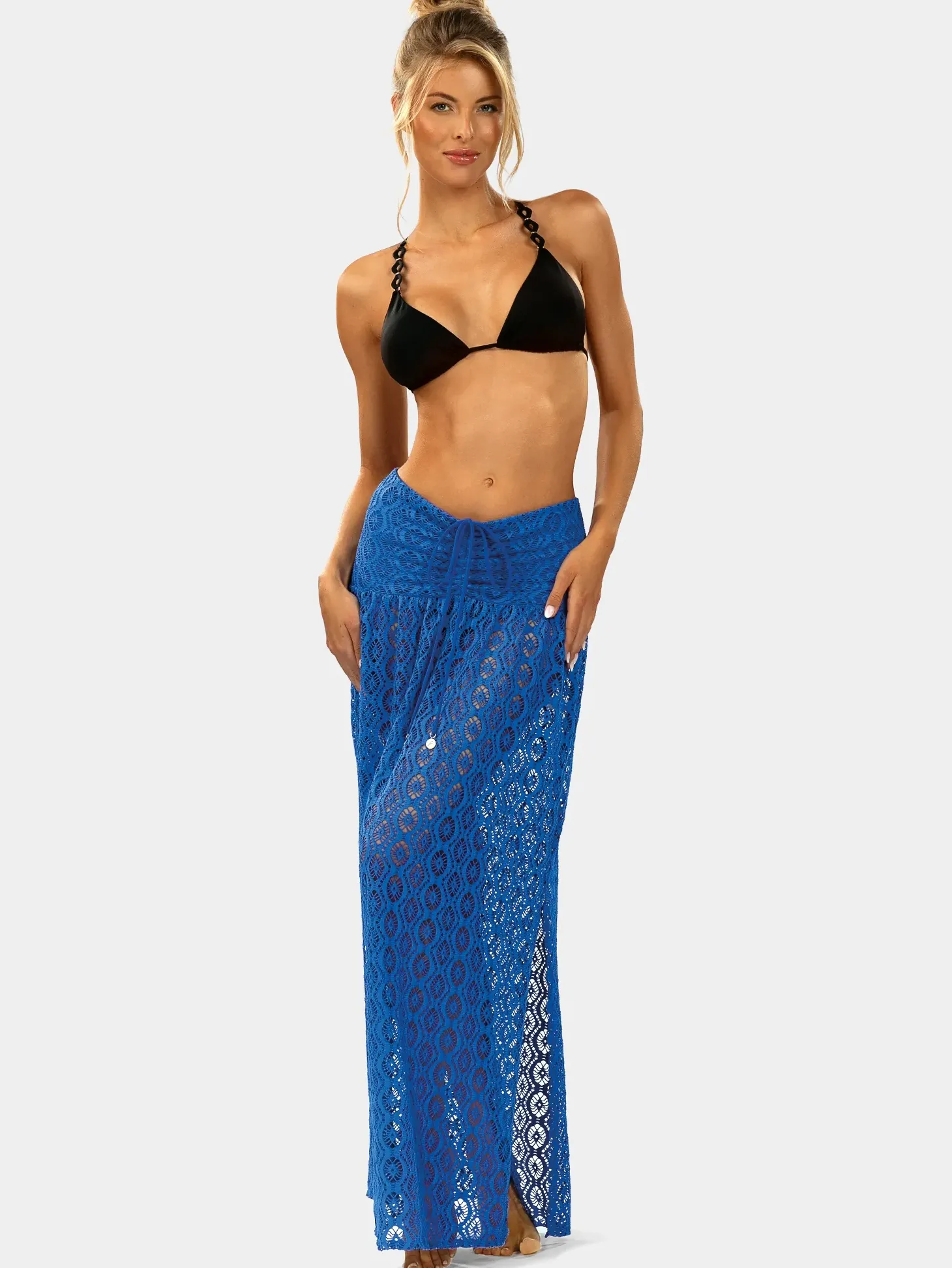 Czarne trójkątne bikini wiązane FL01C/509 komplet