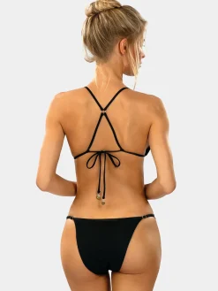 Czarne trójkątne bikini wiązane FL01C/509 komplet