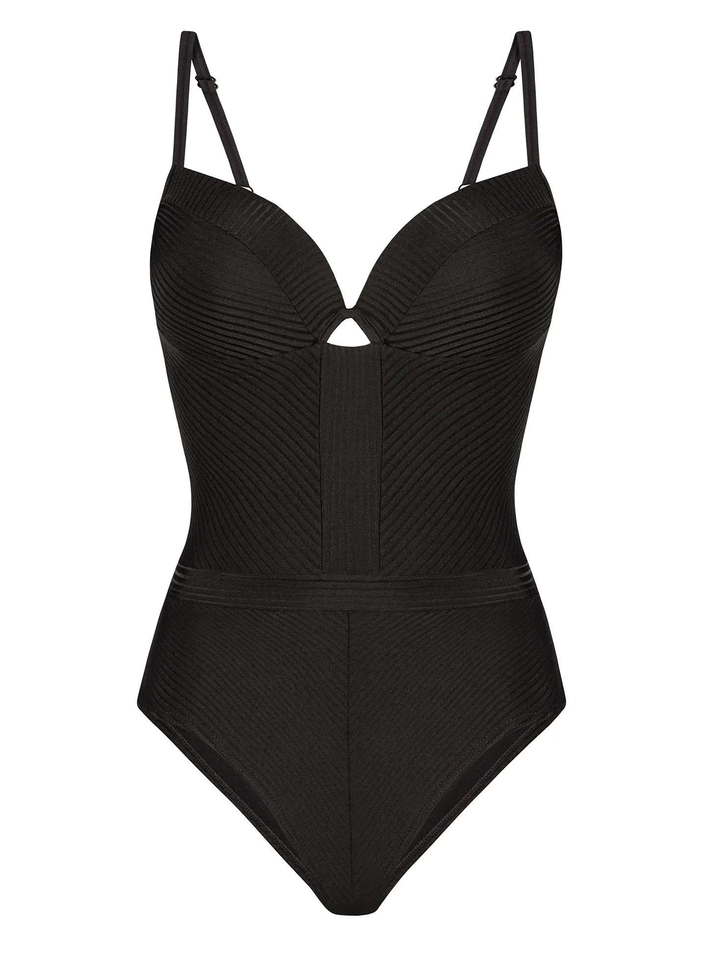 Czarny strój kąpielowy z efektem Push-Up F28B/807