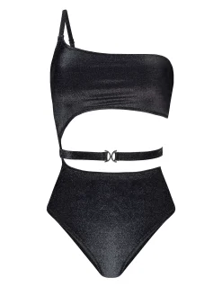 Czarny strój typu monokini tkanina Lurex FL29/707L