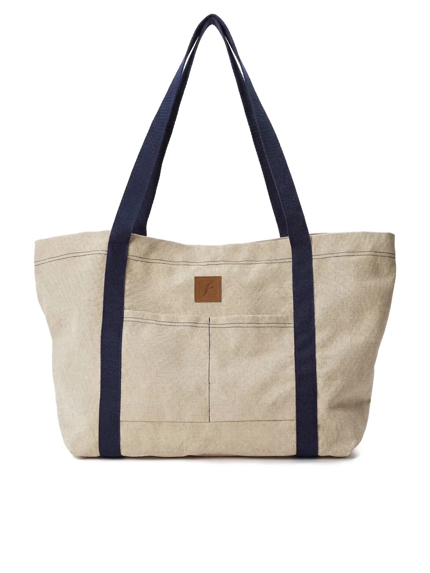 Damska torba plażowa shopperka z lnem F87/BAG61