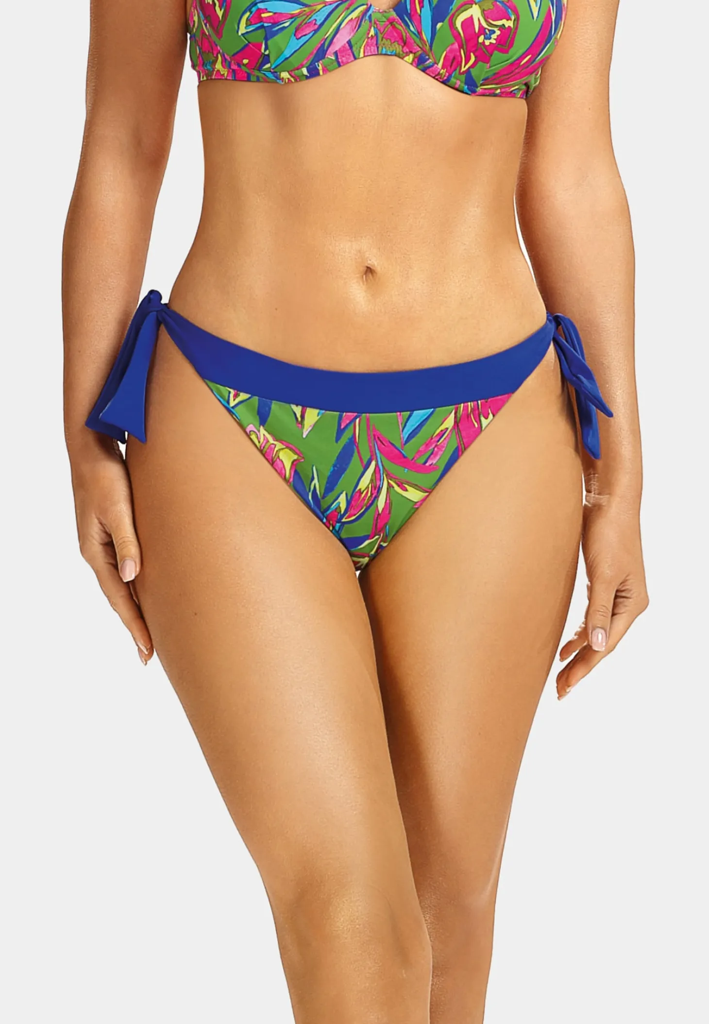 Damskie wiązane figi kąpielowe FD17D/883 Tropical