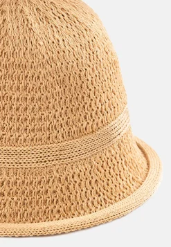 Damski kapelusz Bucket hat F65/K47/849 ciemny beż