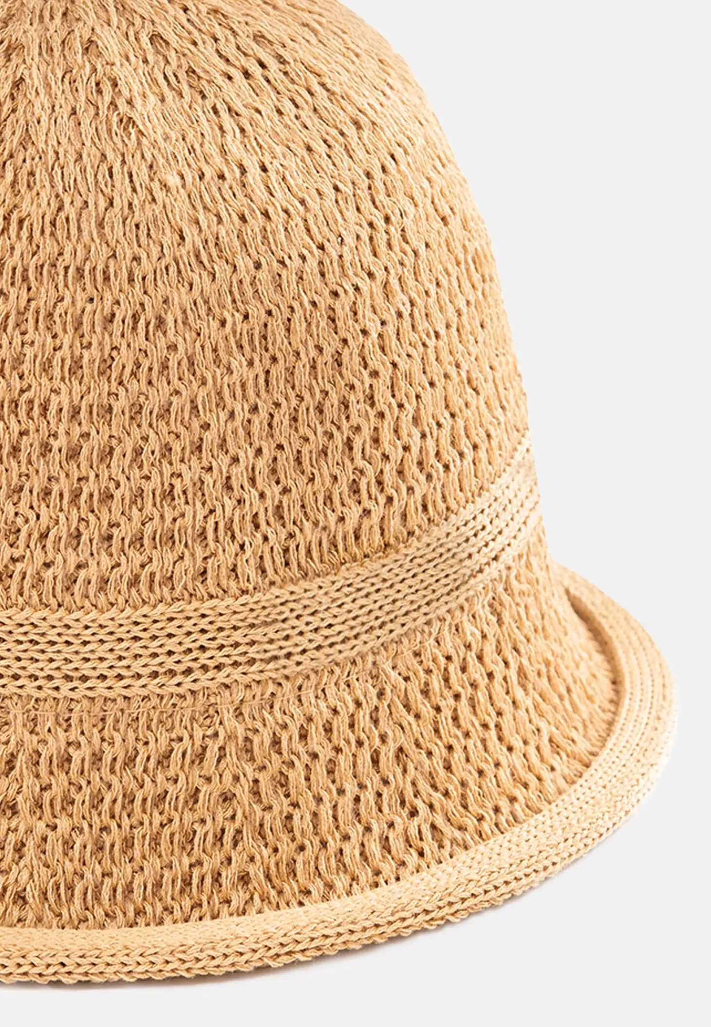 Damski kapelusz Bucket hat F65/K47/849 ciemny beż