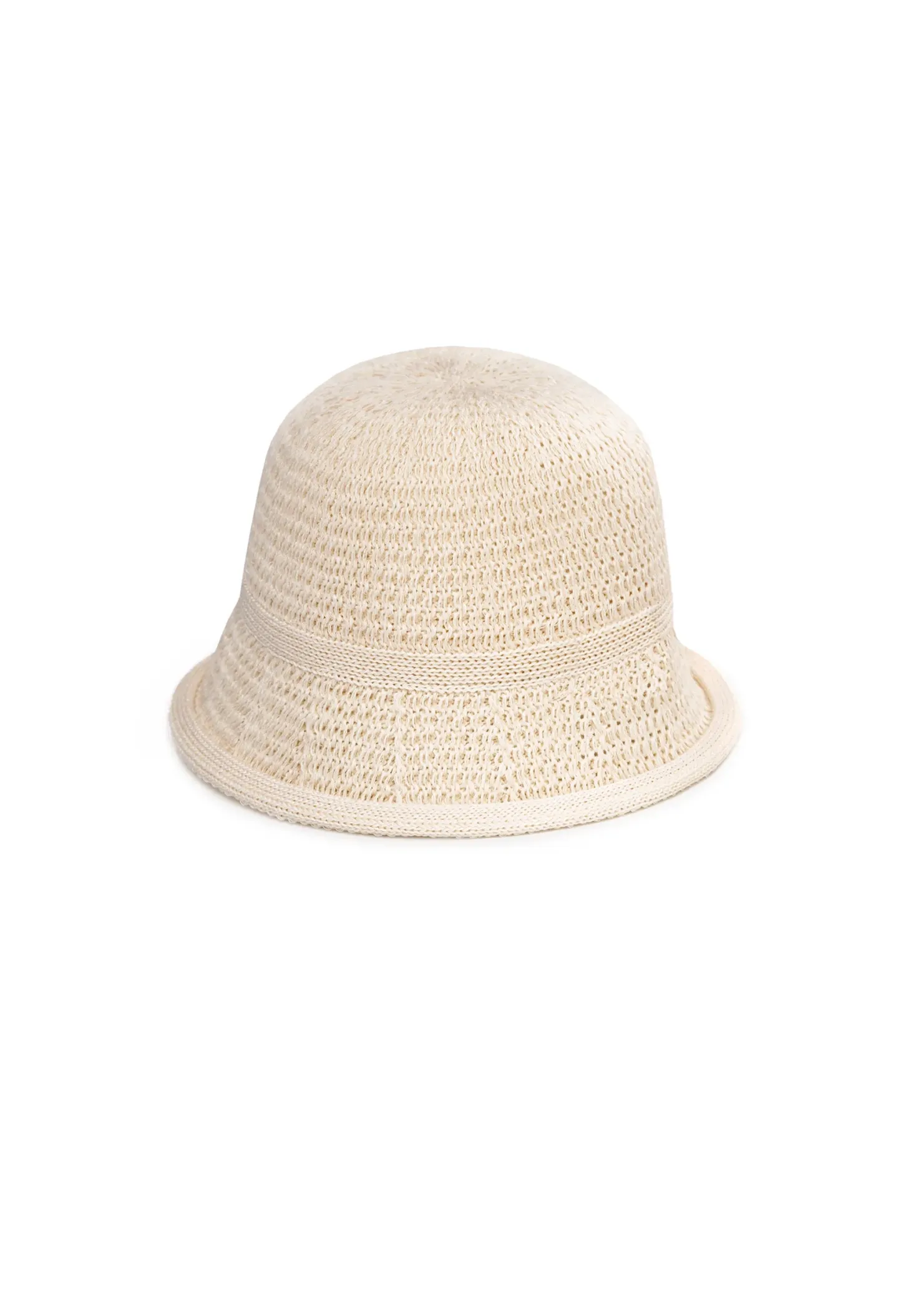 Damski kapelusz letni Bucket hat F65/K47/641 ecru