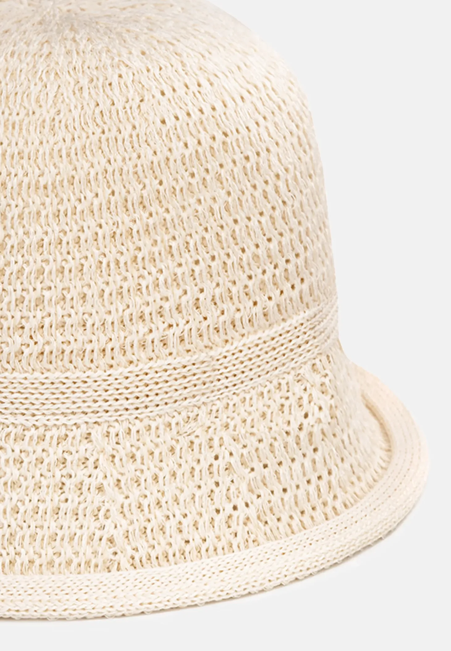Damski kapelusz letni Bucket hat F65/K47/641 ecru