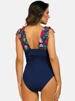 Damski kostium kąpielowy plus size F232A/927 Róża