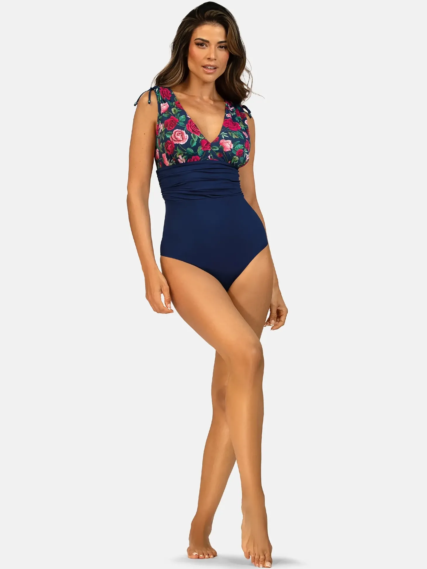 Damski kostium kąpielowy plus size F232A/927 Róża