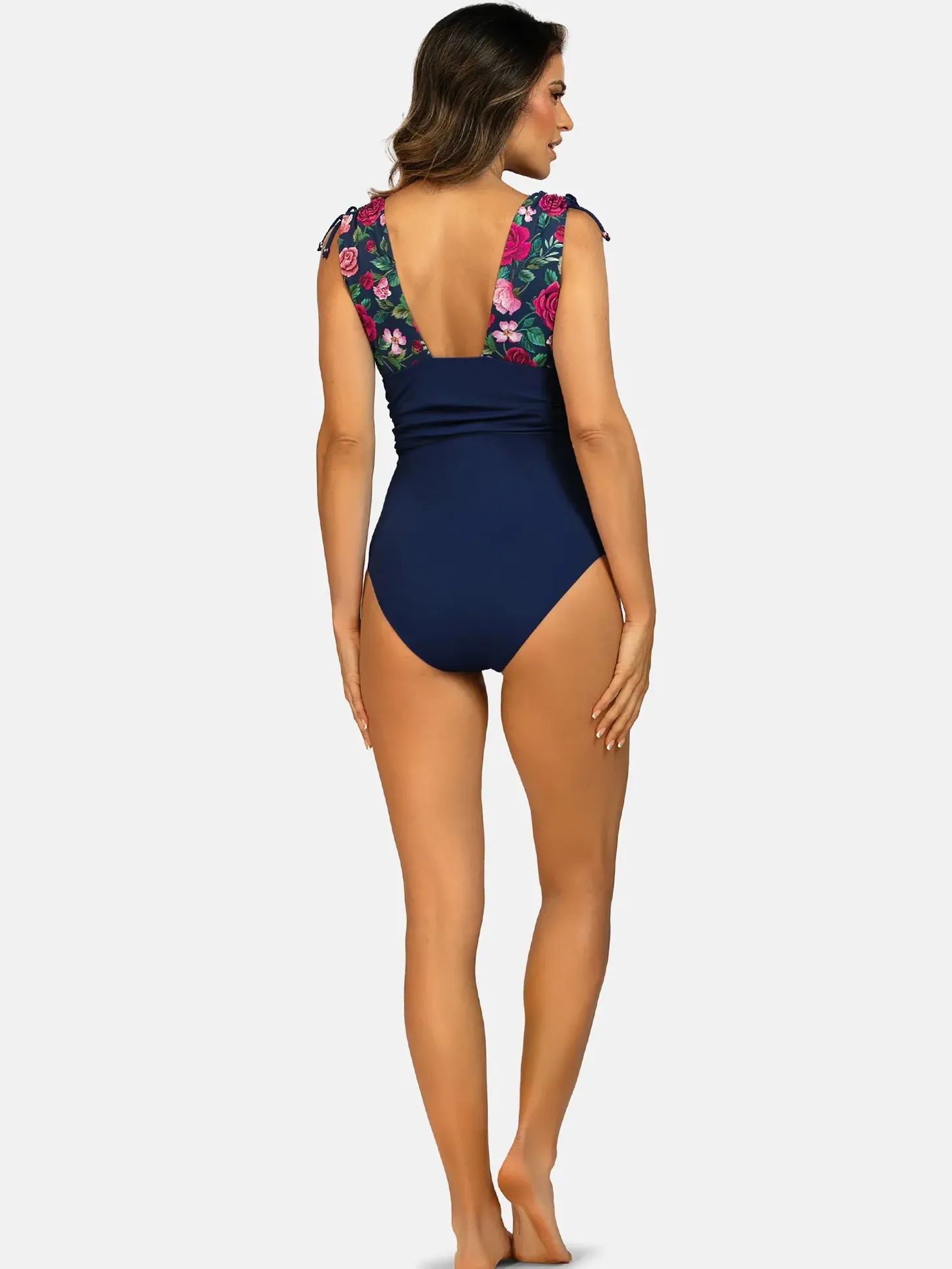 Damski kostium kąpielowy plus size F232A/927 Róża