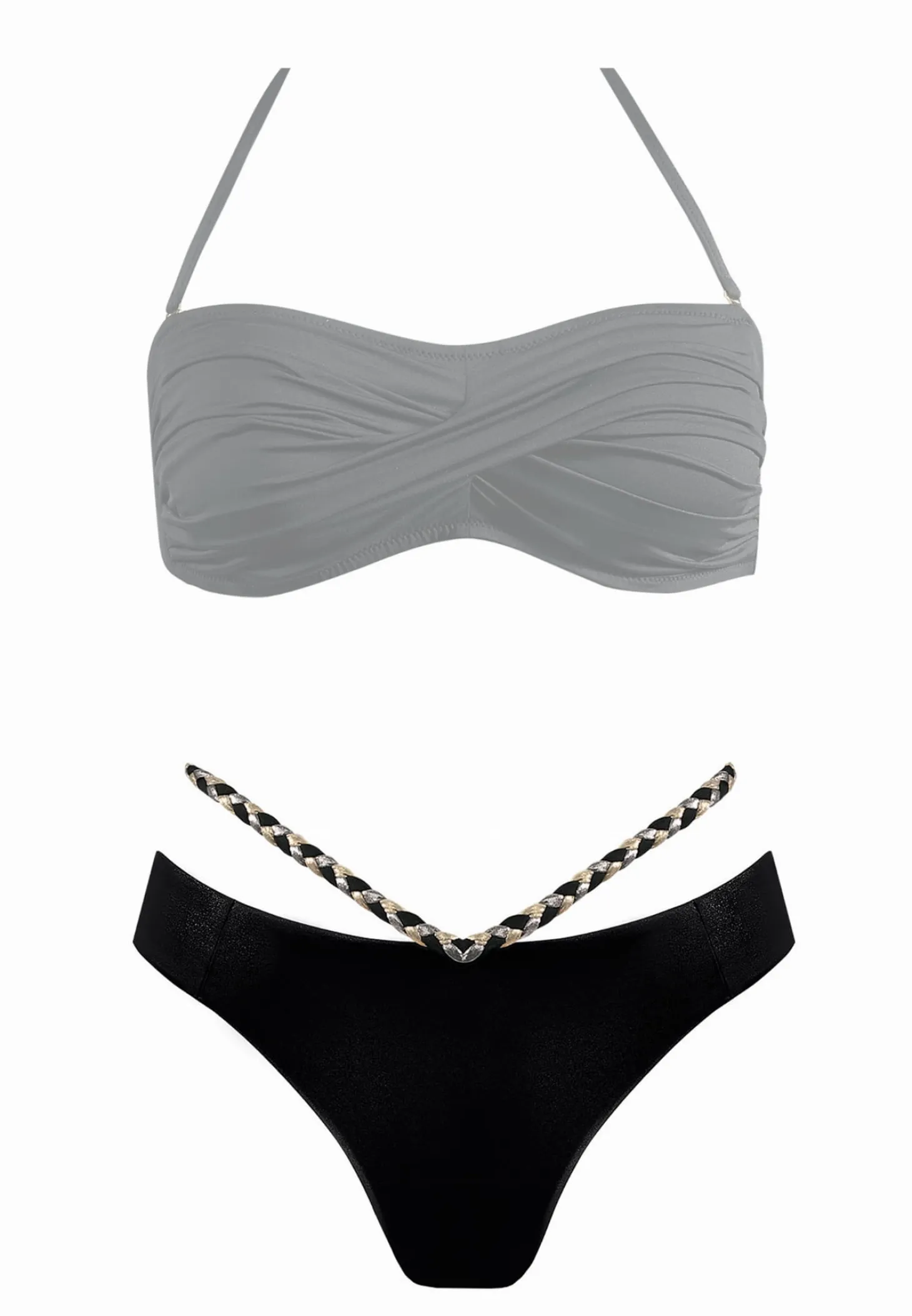 Dół od bikini z ozdobnym warkoczykiem FD163A/509A