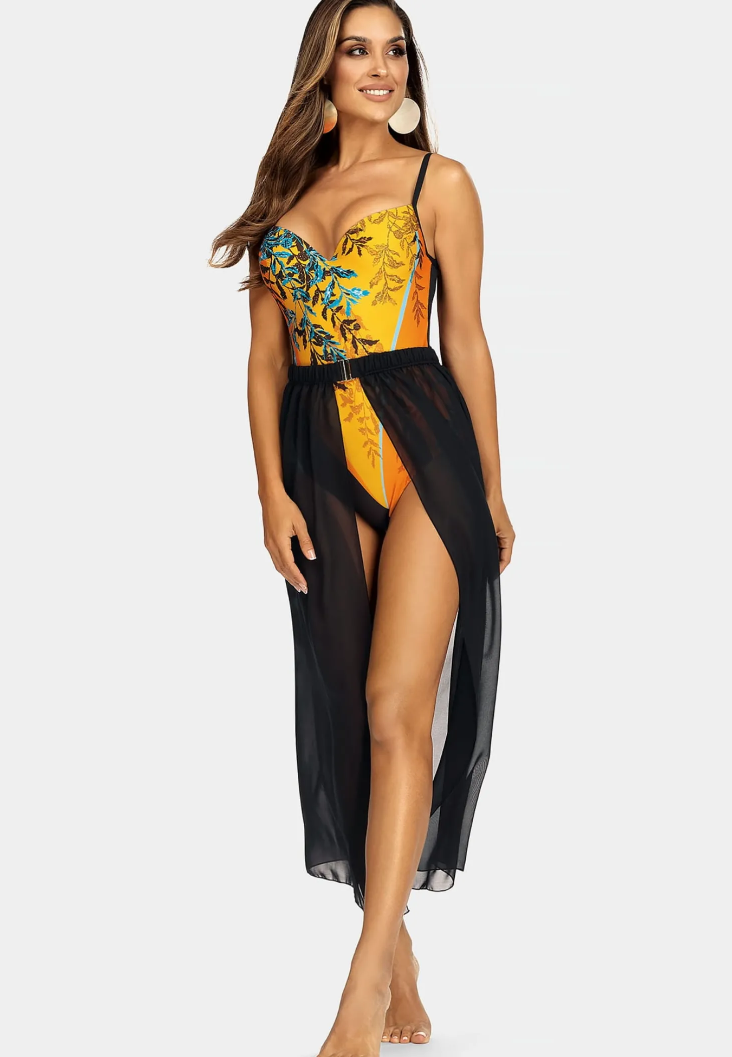 Elegancki strój jednoczęściowy z push-up F28C/838