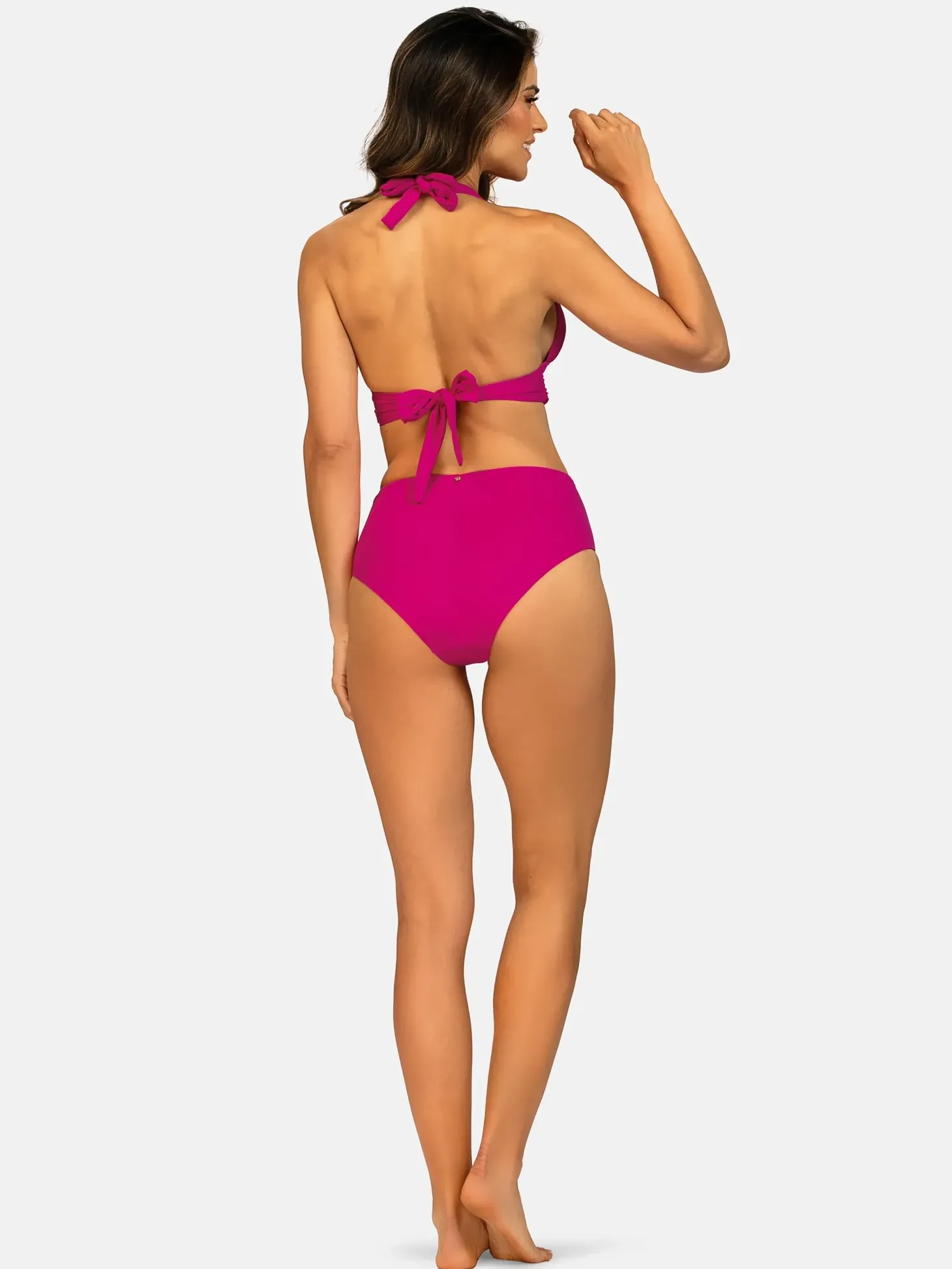 Figi kąpielowe z marszczeniem high waist FD166/919