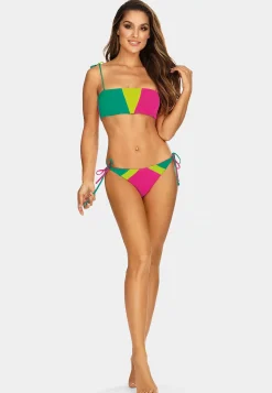 Figi od bikini wiązane - neonowe kolory FD144/828