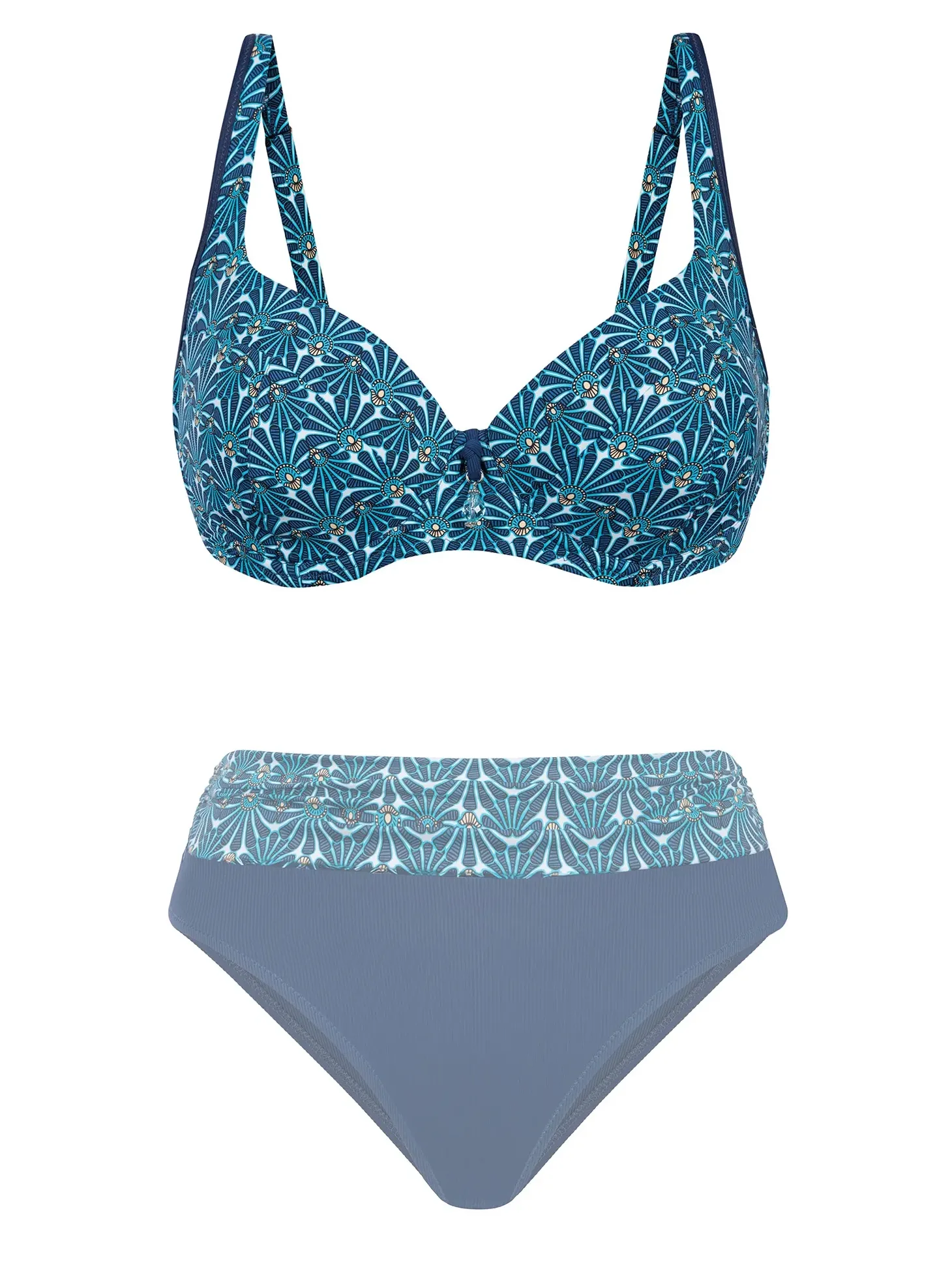 Góra kąpielowa na duży biust FG04/922 Blue Orient
