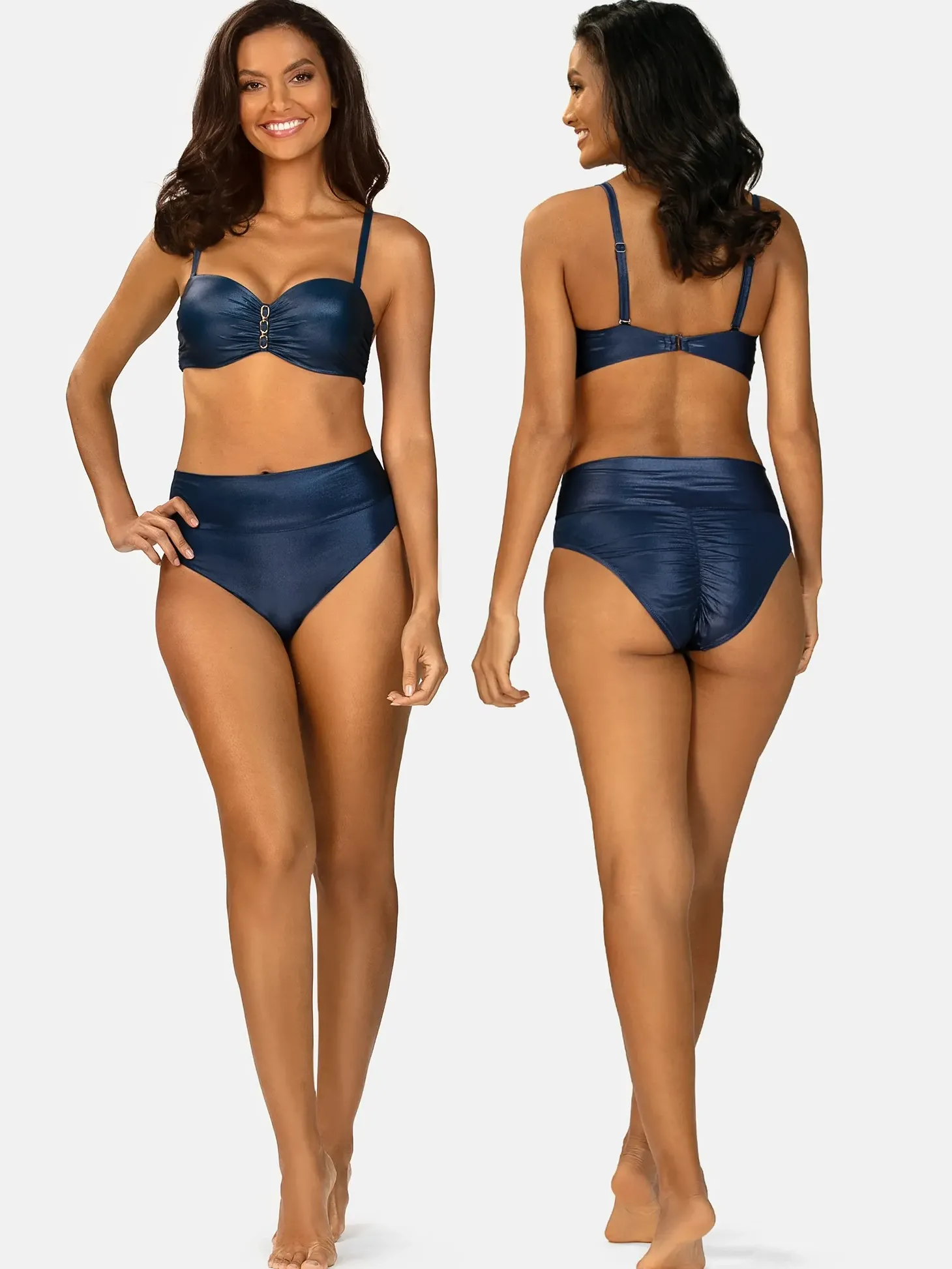 Granatowa góra od bikini Bardotka p-up FG227/839S