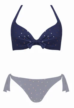 Góra od bikini push-up granatowa w kropki FG11/871
