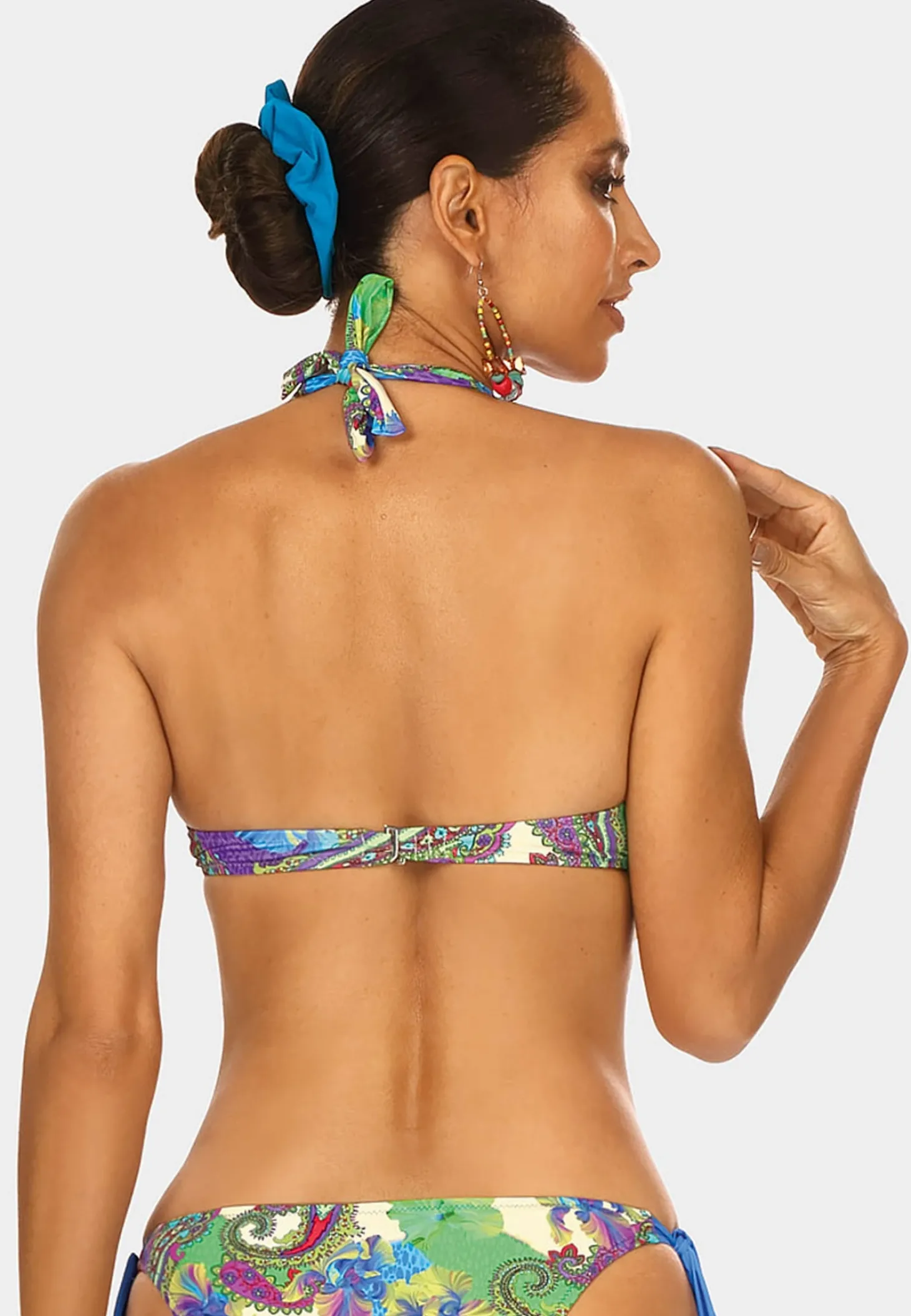 Góra od bikini wiązana na szyi boho print FG11/865