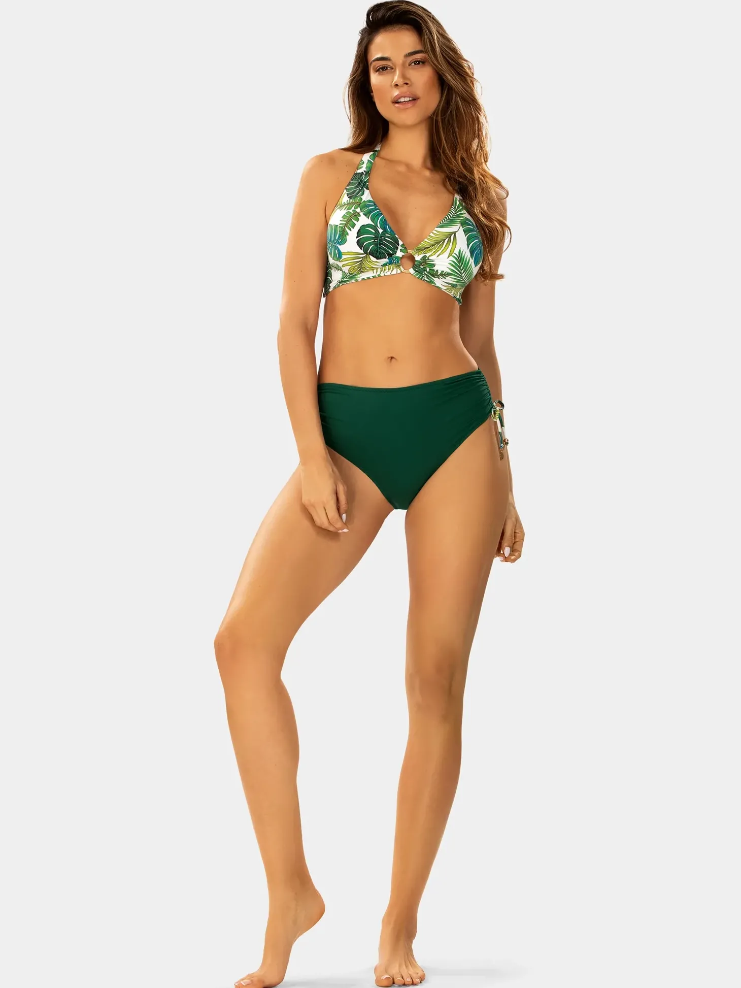 Góra od bikini wiązana na szyi FG239/907 Monstera
