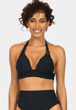 Góra od kostiumu wiązana push-up w paski FG161/860