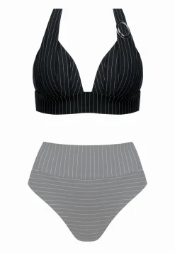 Góra od kostiumu wiązana push-up w paski FG161/860