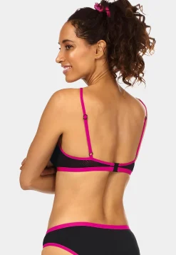 Góra od stroju push-up z lamówkami pink FG21L/509E