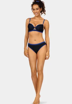 Góra od stroju push-up z lamówkami blue FG21L/509D