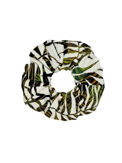 Gumka do włosów Scrunchie - frotka liście G03/925