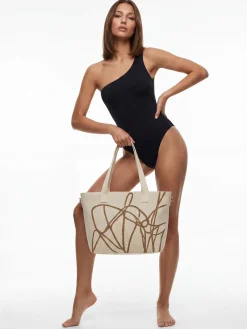 Jasnobeżowa duża torba damska shopperka F87/BAG58