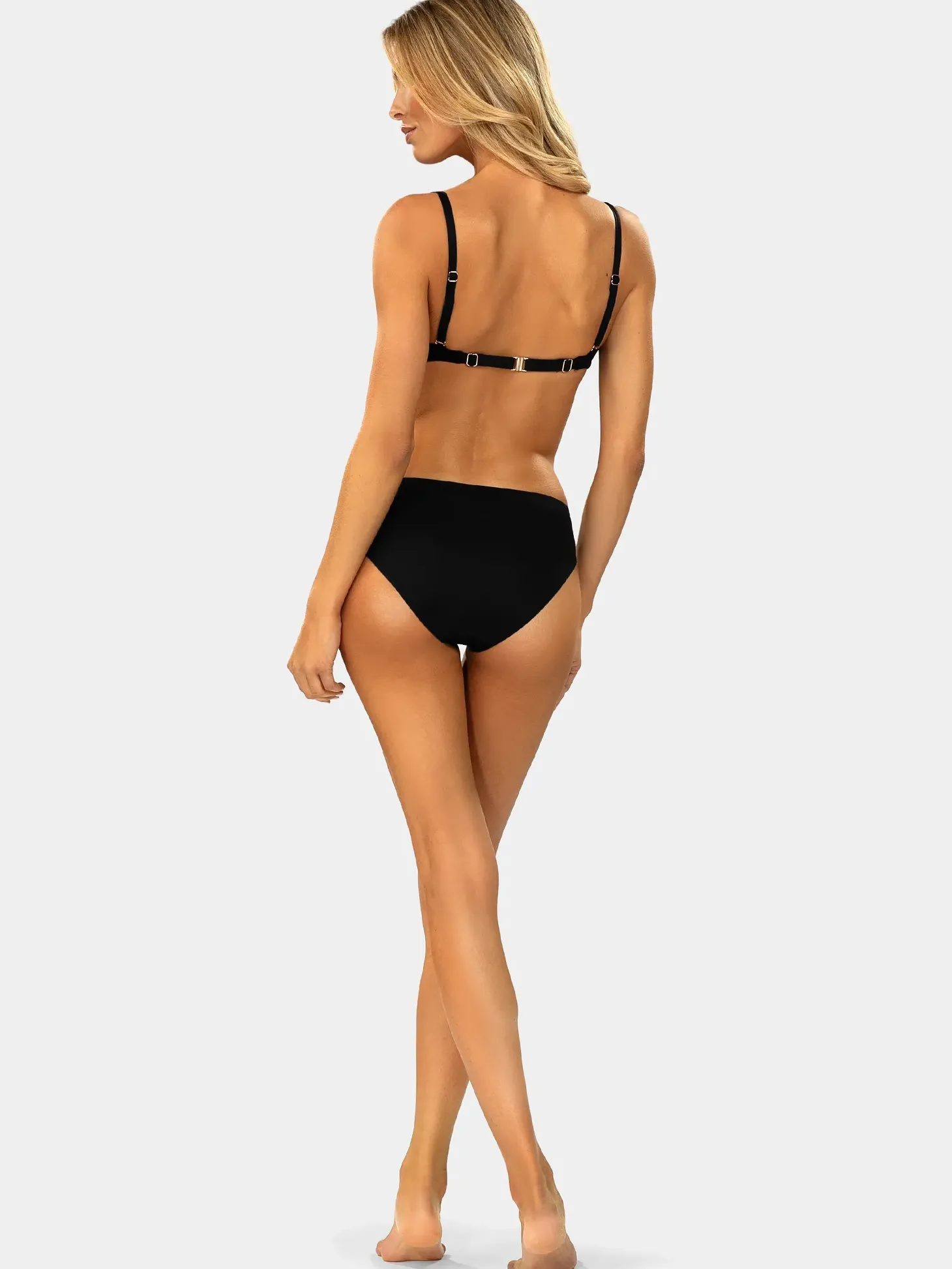 Klasyczne czarne bikini push-up FL228A/509 komplet