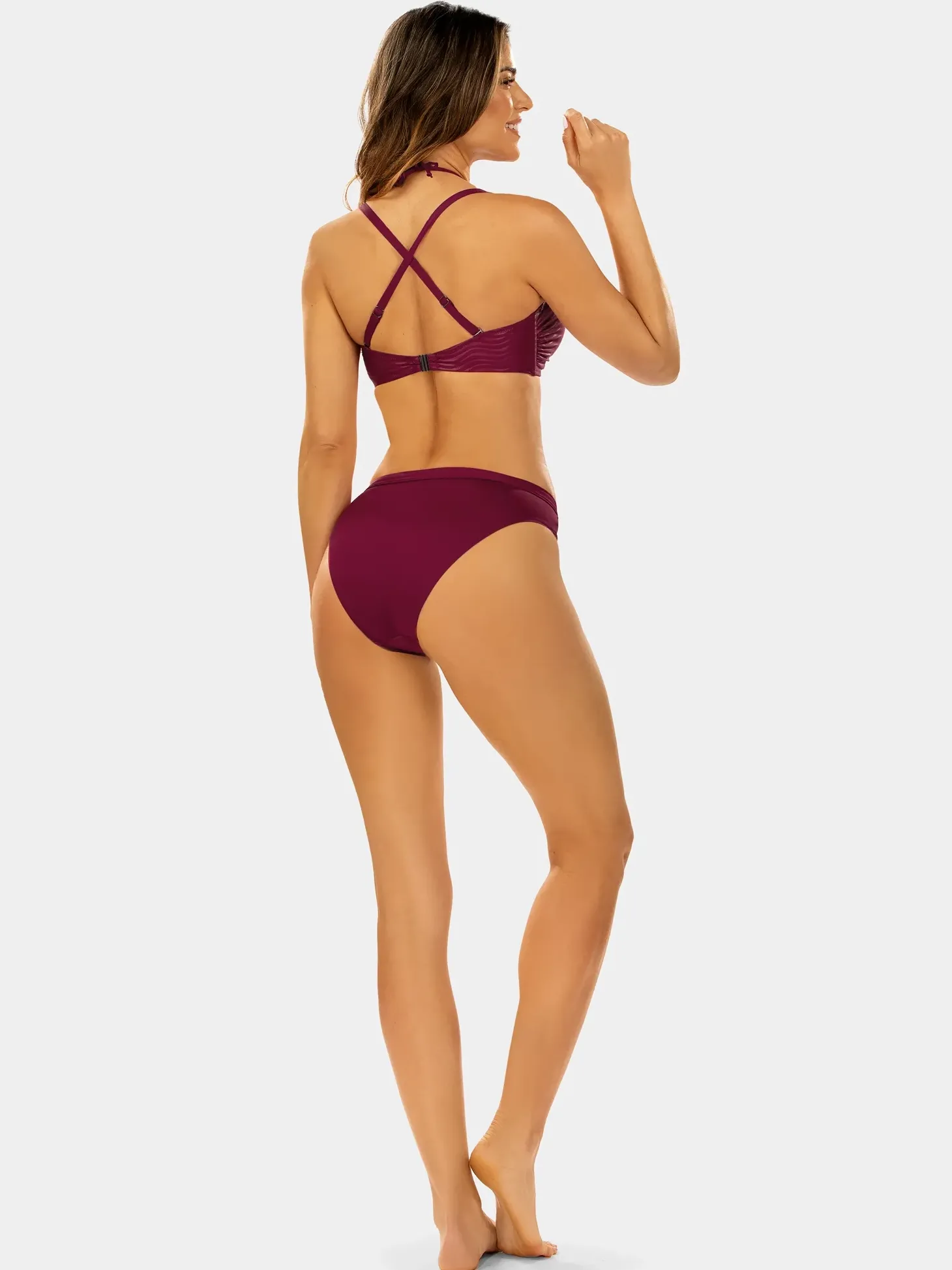 Klasyczne figi damskie od bikini FD20/910S Burgund