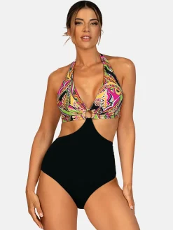Kostium kąpielowy typu monokini prążek F233/929P