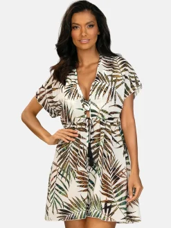 Krótka sukienka plażowa tunika na bikini F218/925