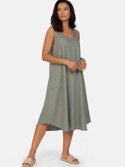 Letnia sukienka damska z lnem oversize F253/857